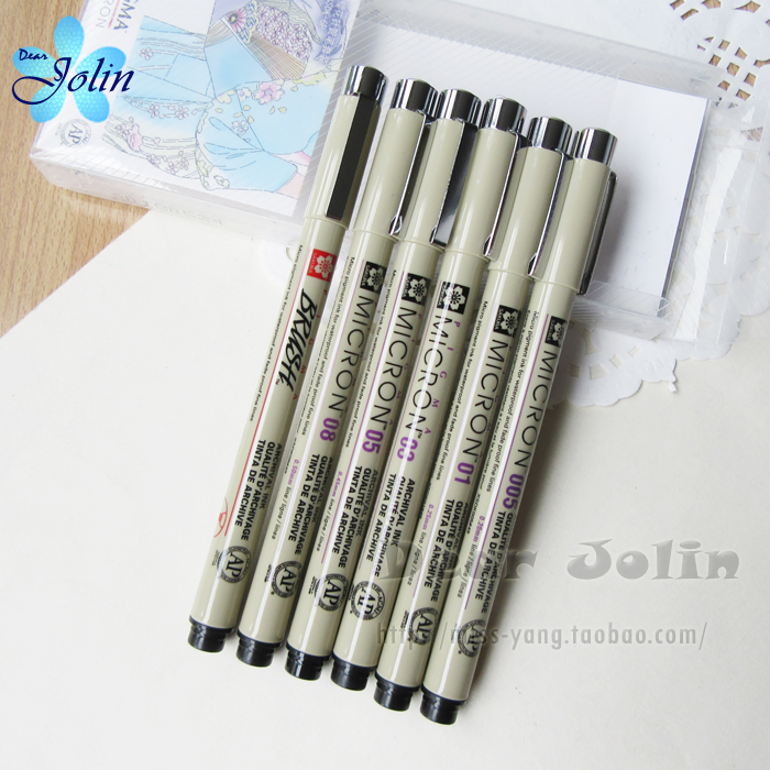 Japan SAKURA cherry blossom needle pen painting professional comic sketch stroke pen waterproof black hook line pen
