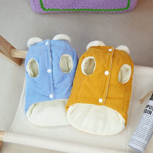 Амазонка осень и зимняя одежда для домашних животных вельветовая хлопчатобумаж