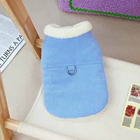 Вельвет однотонный цвет-синий