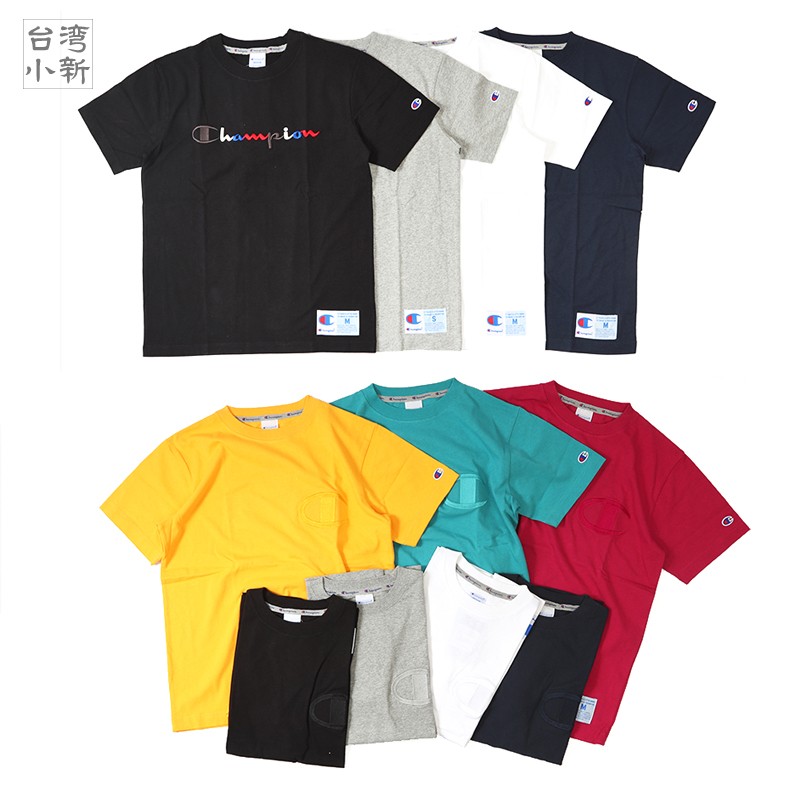 Japanese version of CHAMPION champion stiff and thick cotton embroidered short-sleeved T-shirt C3-M358 C3-H371