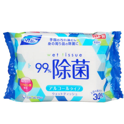 Japan's Japanese wind anti-virus and anti-bacterial alcohol containing effective stain-free super soft baby wipes 30 pieces