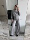 European and American Style New Fashion Casual Knitted Zipper Sweater + Pants Set