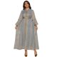 New Middle Eastern Embroidered Flared Sleeve Dress