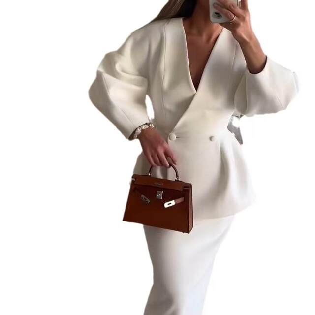 Bubble Sleeve Top and Skirt Set