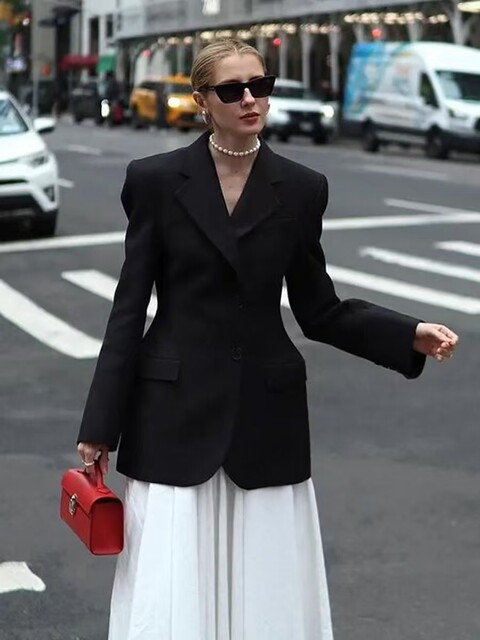 European and American Style New Fashion Elegant Waist-Slimming Blazer Advanced Style Suit Jacket