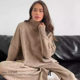 European and American Style Autumn and Winter Loose Knit Sweater and Pants Set