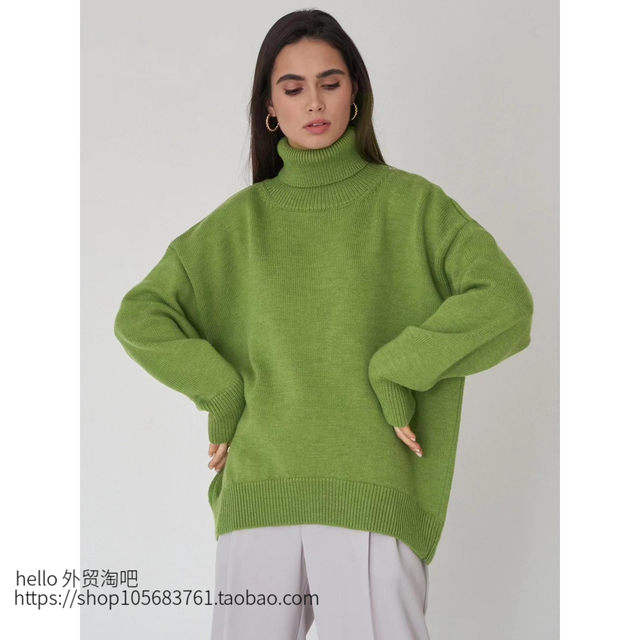 New Autumn and Winter Comfortable, Loose and Versatile Turtleneck Sweater