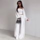 New European and American fashionable tube top cardigan top wide leg pants three piece set Fashion three piece set