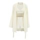 European and American Long-Sleeved Nightgown, Underwear, Shorts, Casual Three-Piece Set