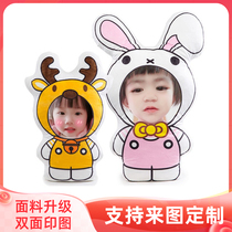 Girl doll double-sided pillow custom diy humanoid photo to picture custom made commemorative doll cushion birthday gift