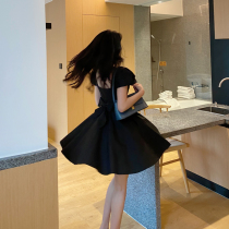 Herbenwind retro little black dress with careful machine temperament closets fairy princess Lioness princess Lioness Dress Code Style Little Crowdcrowdskirt Summer