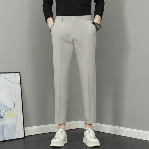 Демисезонные утепленные штаны, мужской костюм для отдыха, свободный прямой крой, изысканный стиль