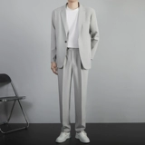 Мужской комплект, штаны для отдыха, демисезонный костюм, куртка, изысканный стиль