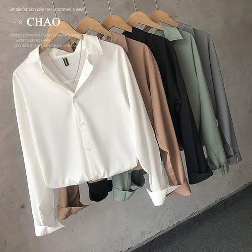 Осенний лонгслив, трендовая брендовая кофейная рубашка для отдыха, изысканный стиль