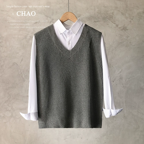 Демисезонный свитер без рукавов, приятный телу трикотажный жилет, свободный крой