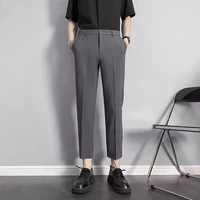 B11 темно -серые брюки (ледяной шелк лето)