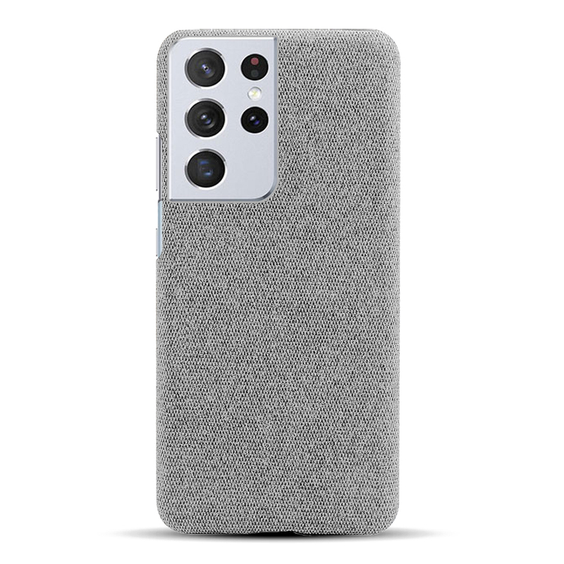 Fabric Suitable for Samsung S21Ultra Mobile Phone Case with Large Holes S21+ Simple Business Protective Cover S21 Mobile Phone Case Half Package Fabric Hard Shell Non-Slip Non-Stick Fingerprint Refreshing Feel Small and Fresh