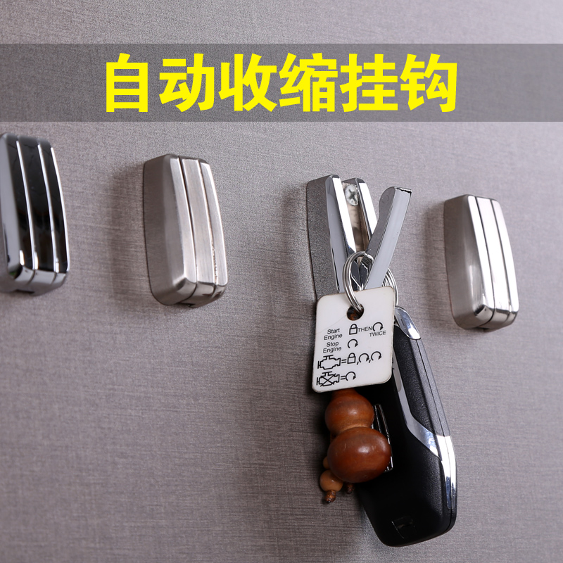 New Hidden Type Telescopic Active Clothes Hook hook Hook Wall-mounted Hook Wall-mounted Door Rear Wardrobe Hook Single Hook