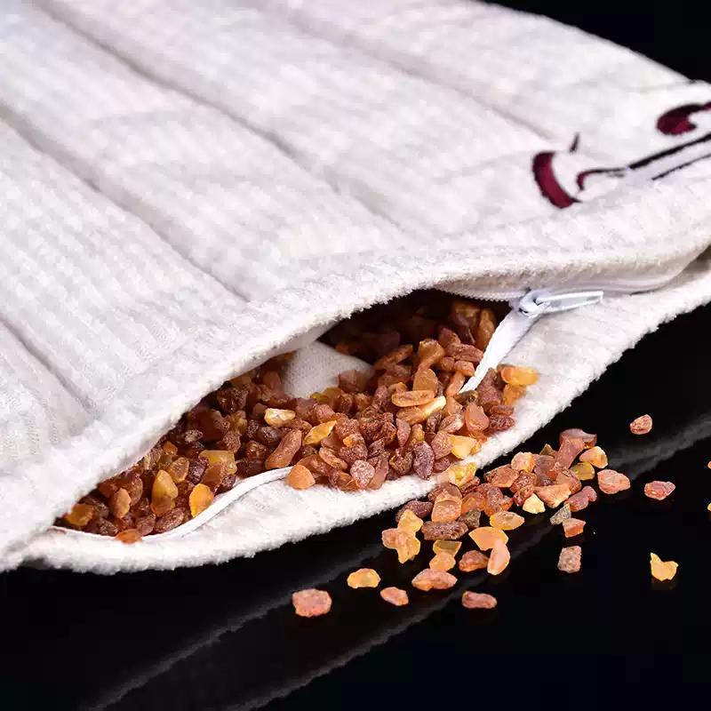 天然琥珀黄蜜养生枕安神助眠保健枕海漂籽料送礼用