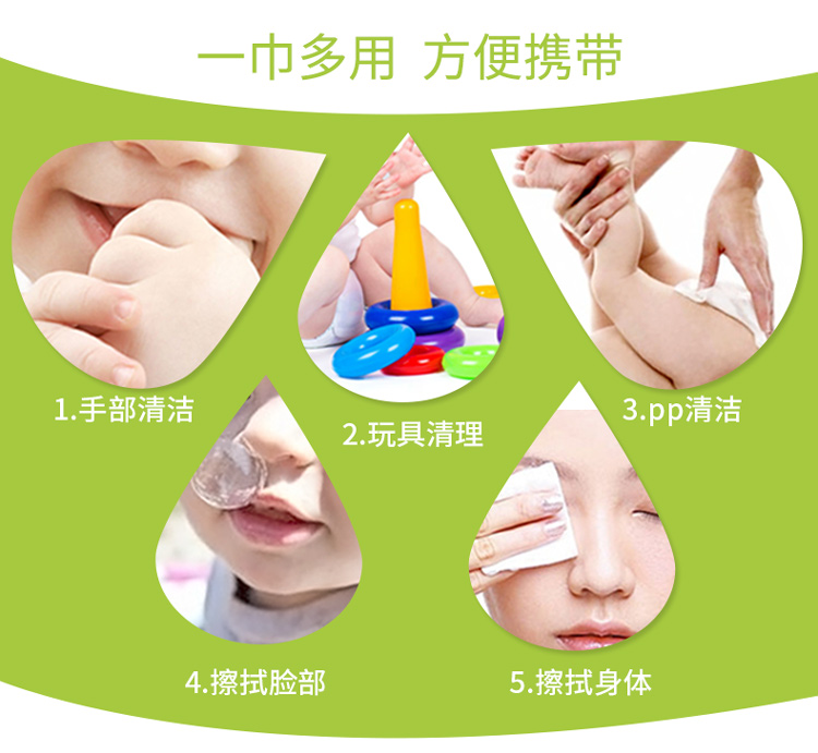 Miaojia bé hôn bông lau tay bông lau bông nhập khẩu Khăn lau ướt 80 bơm * 6 + 25 bơm * 2 khăn ướt bobby