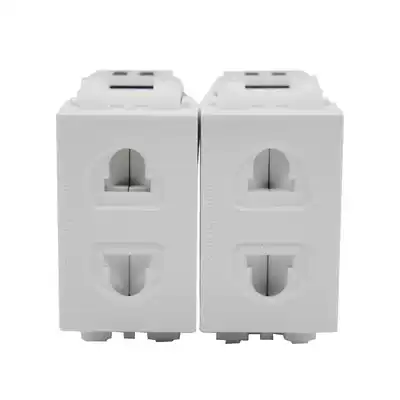 Hongzhou 128 type two-hole power module 10A two-pole socket two-hole power supply can be equipped with switch panel and ground plug
