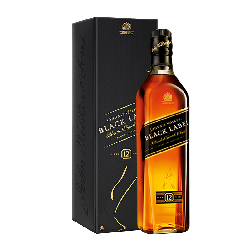 Johnnie Walker 尊尼获加黑牌黑方调配威士忌酒700ml进口洋酒包邮