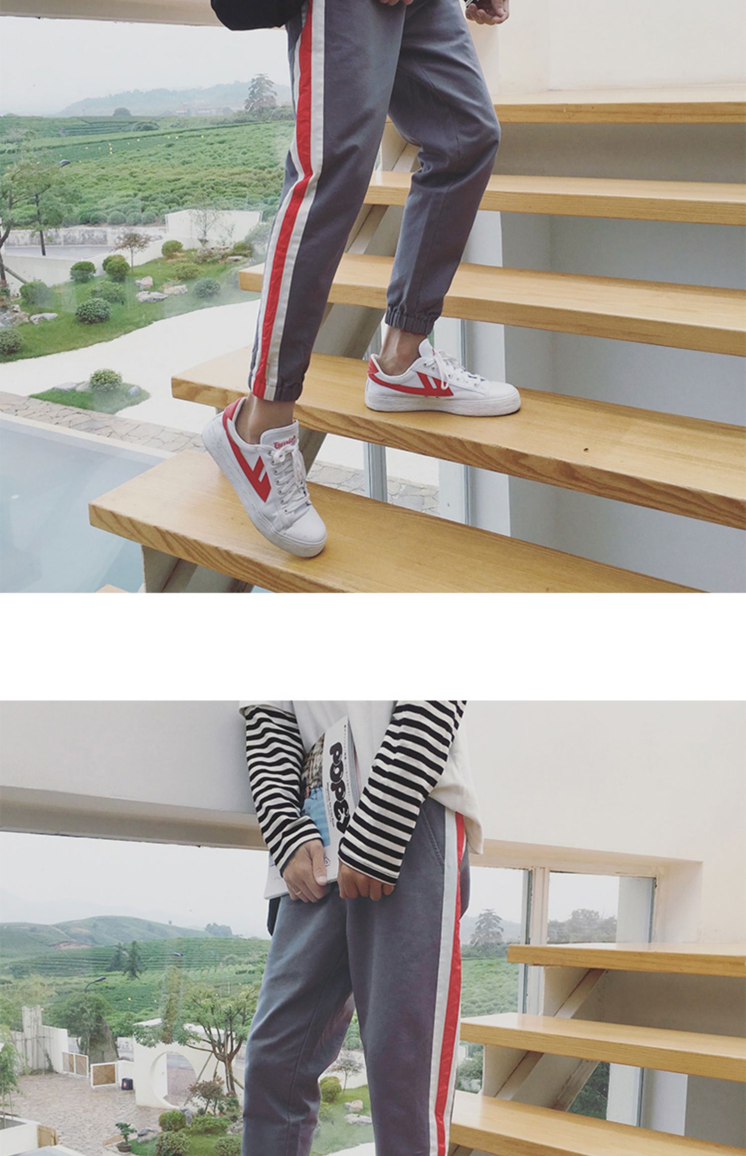 Phiên bản Hàn Quốc của mùa thu slim chic chic quần thể thao giản dị hoang dã chân quần nam xu hướng quần chín điểm Harlan quần harem đẹp