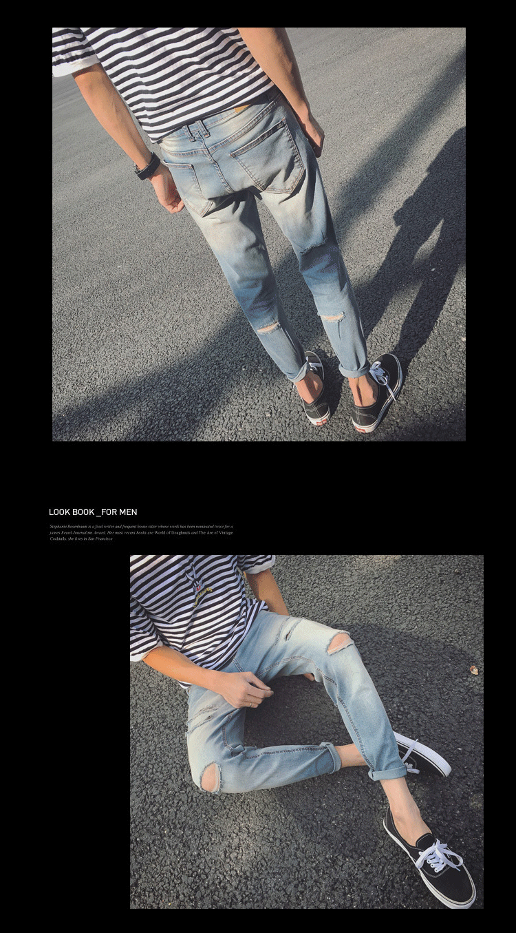 Jeans pour adolescent pieds Slim pour Quatre saisons - Ref 1480661 Image 28