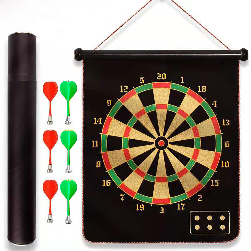 Dart disk set household magnetic double - sided dart target 17 inch magnet adult indoor leisure toy flying standard