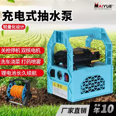Rechargeable floor water pump portable pumping water vegetable artifact outdoor pastoral water pump household small 12v water pump
