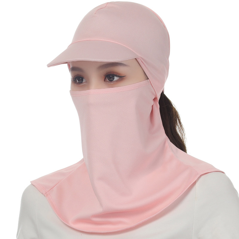 Summer outdoor riding headgear sunscreen mask windproof anti-UV hat face towel face Gini male and female head