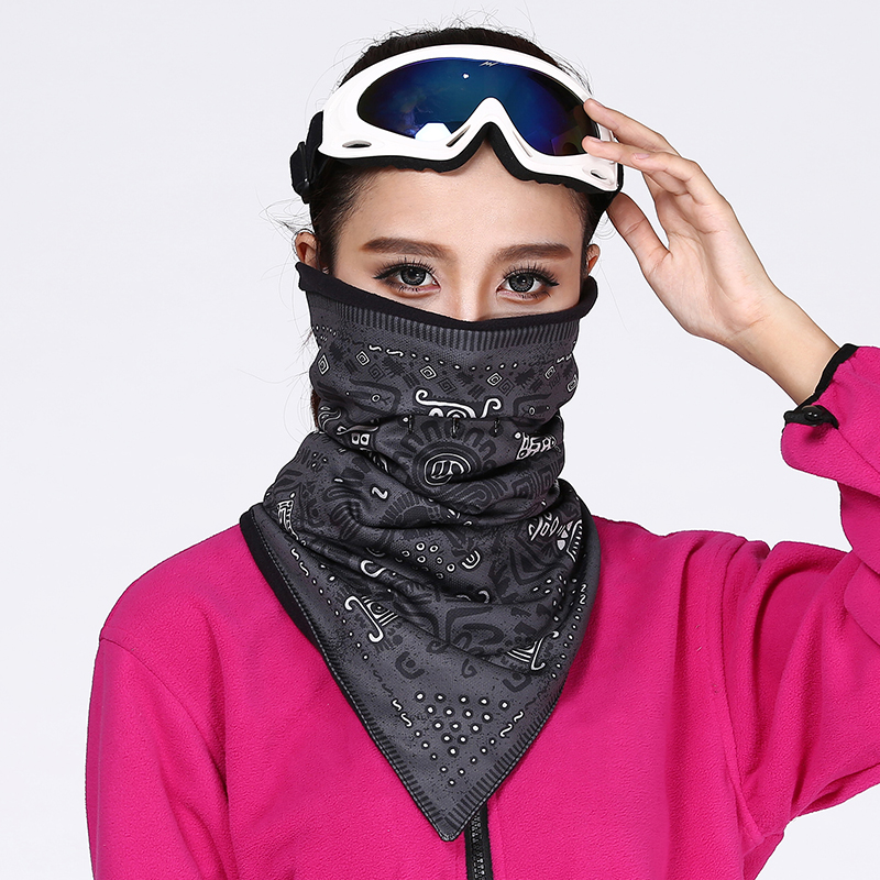 Wild color outdoor riding ski mask winter windproof and cold warm head scarf neck cover mask men and women veneer face protection