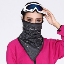 Wild color outdoor riding ski mask winter windproof cold warm headscarf neck cover mask men and women veneer face protection