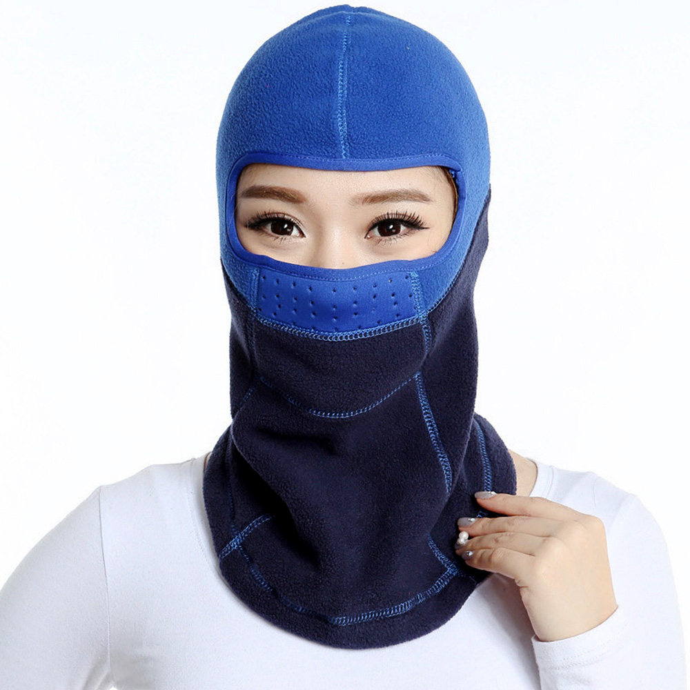Winter warm hood windproof hat riding fleece cap thickened mask scarf neck guard head guard face mask ski male