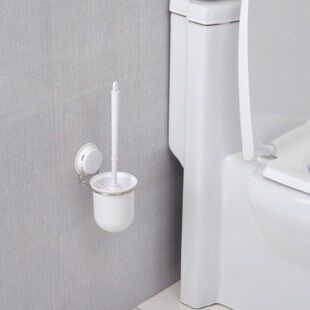 Garbo suction cup toilet brush set toilet brush creative European stainless steel toilet brush cup with toilet brush head