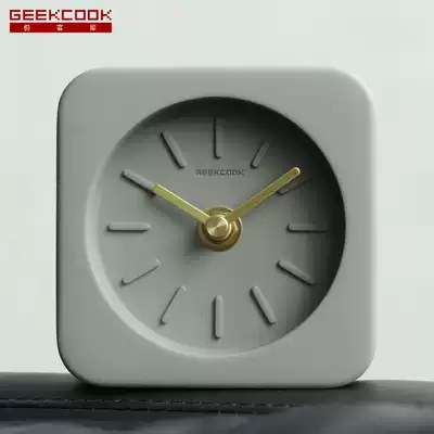 Geek library creative decoration small desk clock Living room decoration desk clock Bed head art desk clock Personality clock Household clock