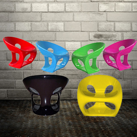 Eurostyle Haladevil Home Armrest Dining Chair Personality Bedroom Butterfly Hollowed-out Leisure ABS Fiberglass Baking Varnish Chair