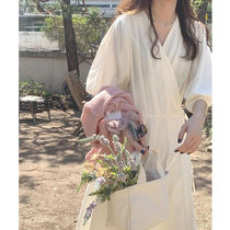 White first love sweet dress womens summer new gentle wind 2021 spring French temperament small skirt Hepburn style