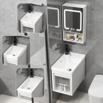 30cm wide and deep bathroom cabinet combination small apartment washbasin bathroom ceramic washbasin narrow and long washbasin