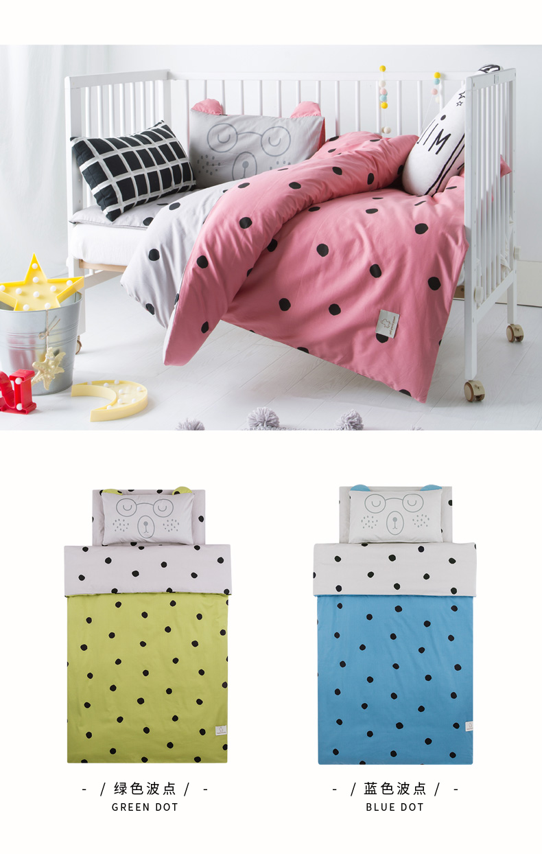 Mẫu giáo quilt ba mảnh cotton nap quilt quilt bé cotton sáu mảnh thiết lập với core trẻ em sản phẩm giường mùa đông quilt