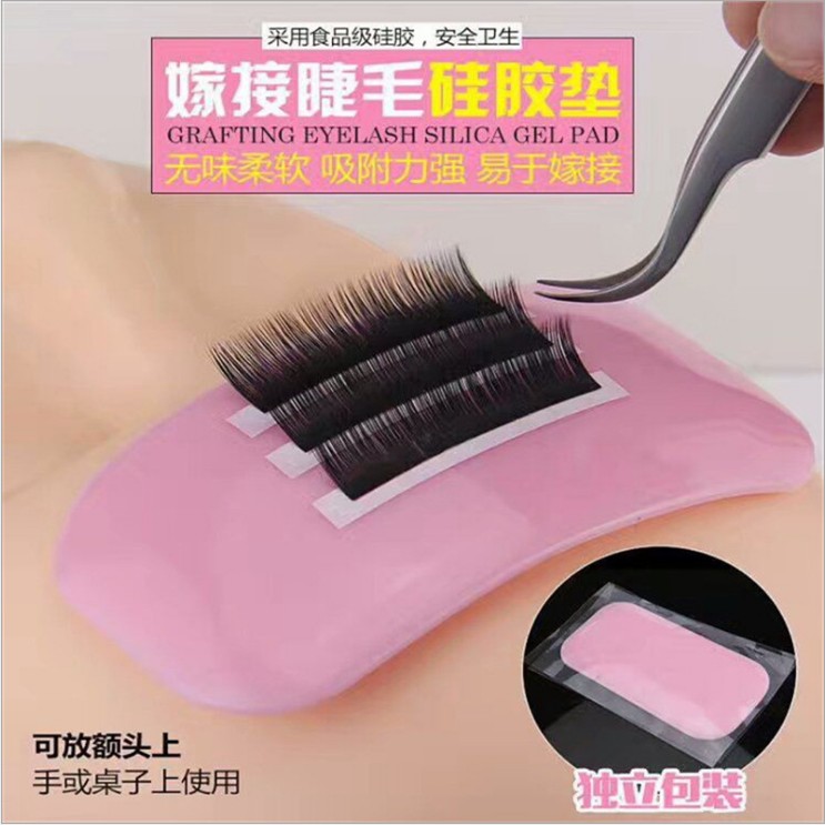 Powder forehead grafting tool grafting eyelashes silica cushion mat mat for convenient beauty lashes to take eyelashes and glue