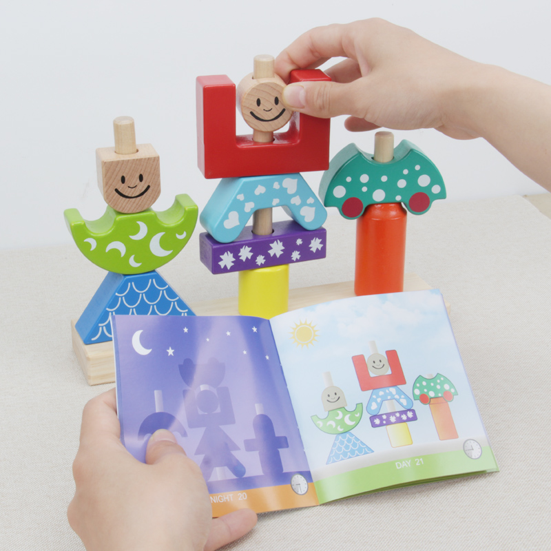 2-4-year-old baby jigsaw puzzle large wooden solid wood early childhood puzzle intellectual building blocks 3 years old teaching color cognition