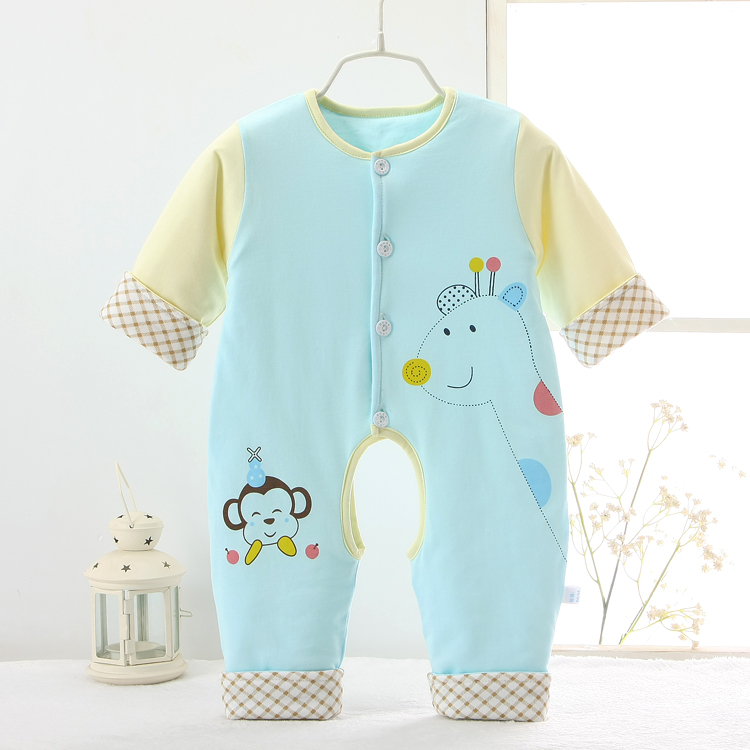 Mùa xuân và mùa đông và mùa đông cho bé quần áo Xiêm cotton mỏng cho bé sơ sinh Quần áo bé dài tay phù hợp với bộ quần áo romper quần áo cho trẻ sơ sinh