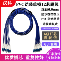 Telecom-grade PVC armored single-mode 12-core optical fiber jumper indoor and outdoor flame retardant and anti-rat bite LC-LC-SC-FC-ST