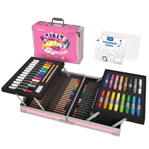 medeer miraffe children painting suit watercolor pen oil painting stick wax pen water powder paint student girl gift box
