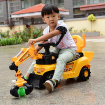 Childrens electric excavators can take a ride to the National Peoples Congress Number of baby toy Toy Car Hook Digger Model Engineering Car Digger