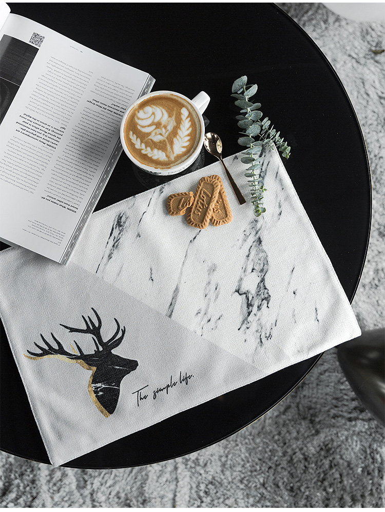 Dày gấp đôi hiện đại Bắc Âu thực phẩm phương tây mat vải cách nhiệt pad bữa ăn coaster bảng mat pad món ăn mat trà mat khăn napkin