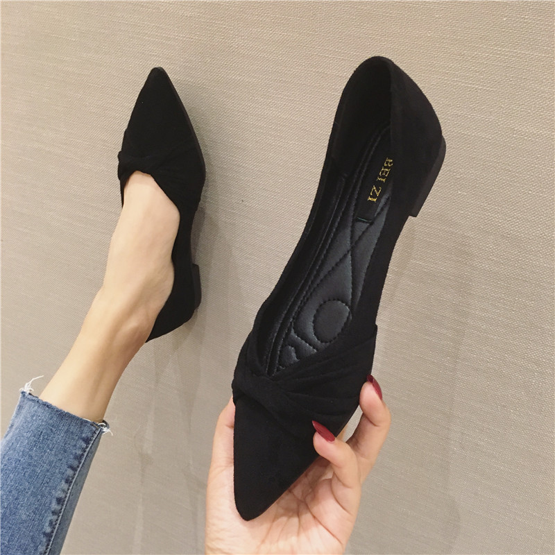 2026 Summer New Versatile Comfortable Black Office Shoes for Women, Gentle and Fashionable Pointed Toe Soft Sole Flat Shoes for Women