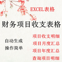 Project Engineering Furnishing Management Financial Excel Electronic Forms Receipts and expenditures Accounting automatically generates statements
