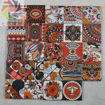 Thangka Indian tile 100mm parquet color tile National style flower tile 200 stairs small tile 300